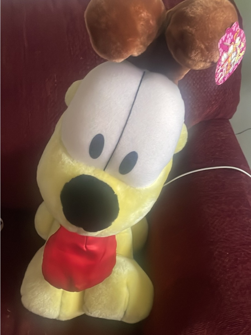 Garfield Plush Toy in Soft Pale Yellow with Tags